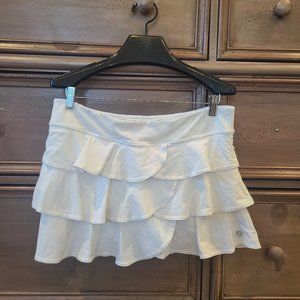 White LIJA tennis golf or workout skirt built in shorts